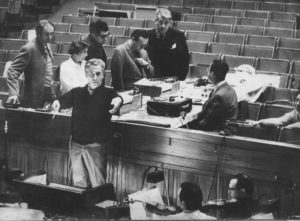 Gerhart Harrer mit CW Simon und H Harrer in der Berliner Philharmonie 1973